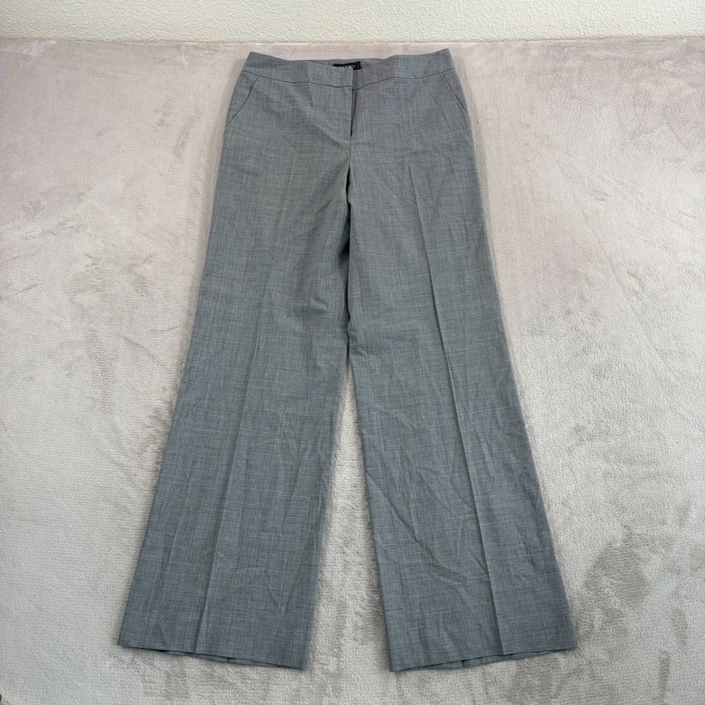 Lafayette 148 NY Wool Wide Leg Stretch Pants Trousers in Grey Women‎ 8 NWOT $398